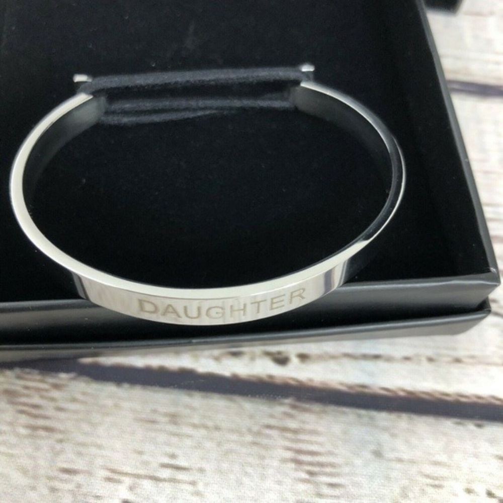 "Daughter" Skinny Cuff Hair Tie Bangle